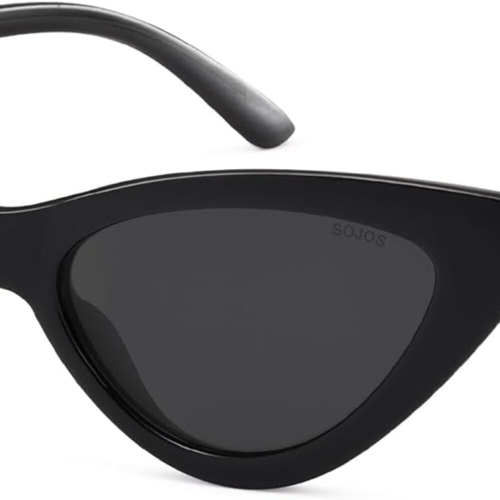 Retro Vintage Narrow Cat Eye Sunglasses for Women Clout Goggles Plastic Frame SJ
